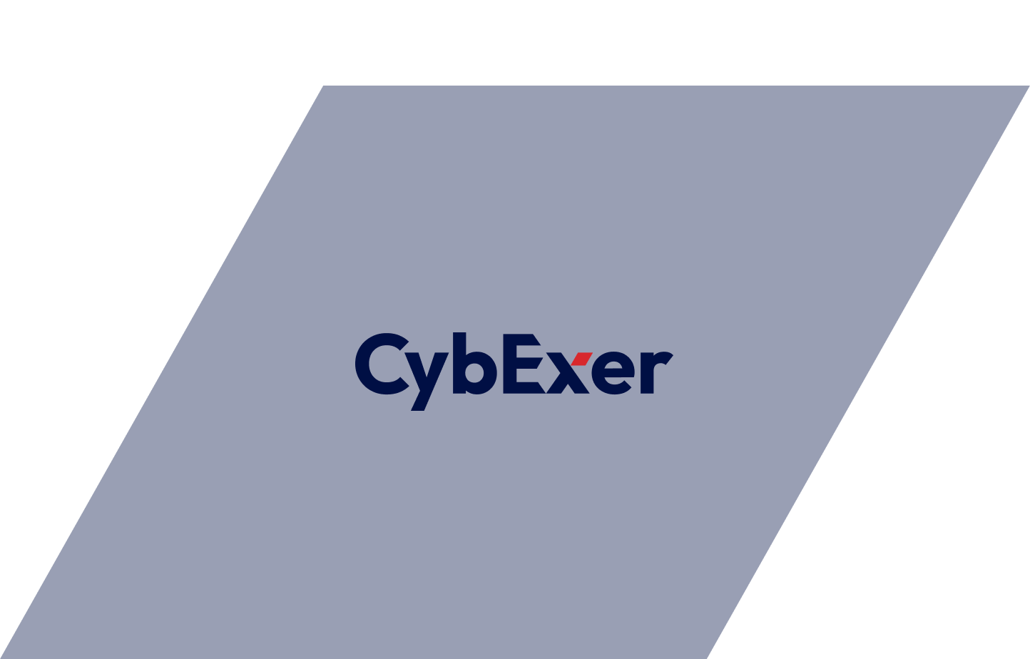 CybExer logo on grey background